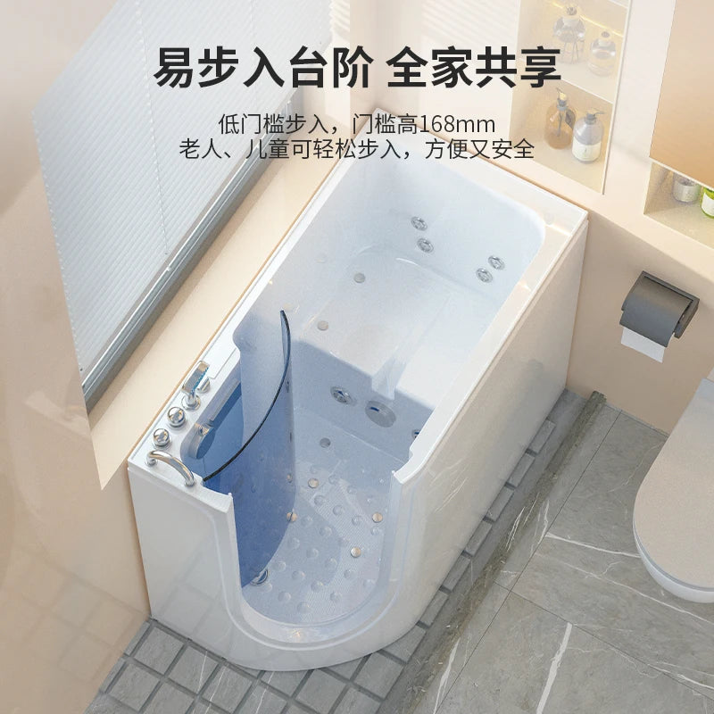 Elderly Walk-in Side Door Accessible Elderly Jacuzzi Home Rehabilitation Sitting Soak for the elderly