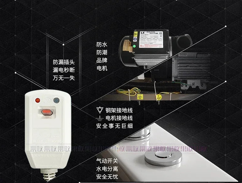 Double Bath Thermostat Heating Light Luxury Surfing Jacuzzi Couple Smart Bath
