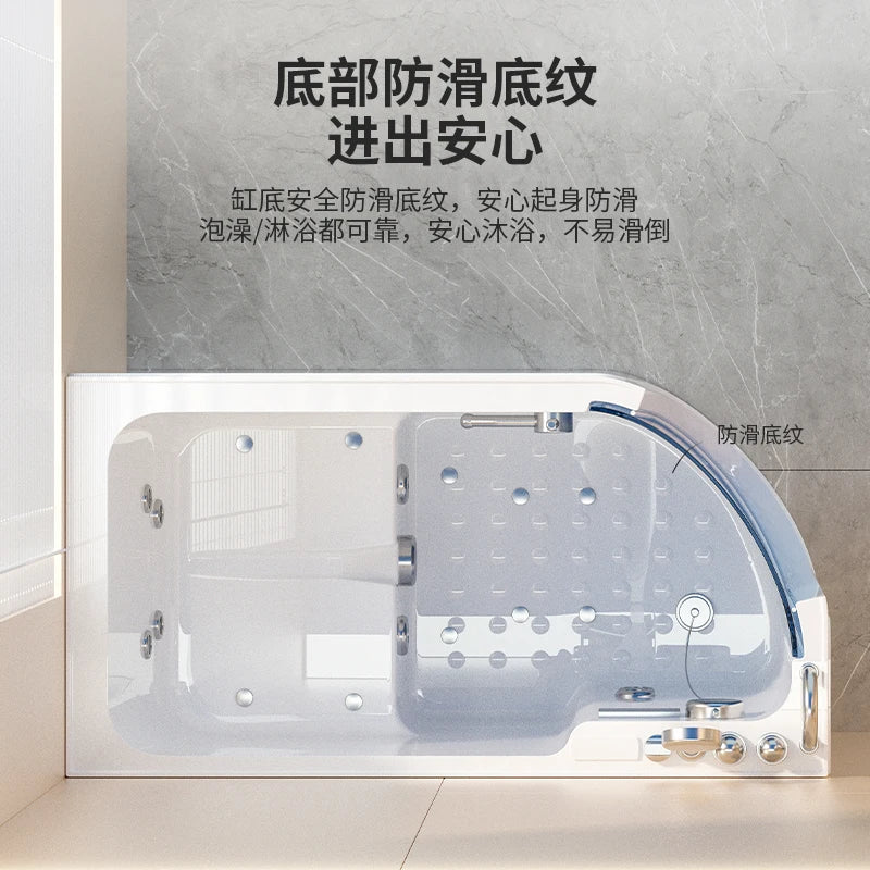 Elderly Walk-in Side Door Accessible Elderly Jacuzzi Home Rehabilitation Sitting Soak for the elderly