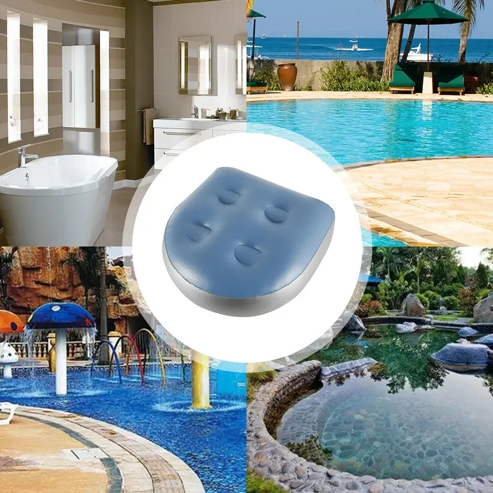 Inflatable Spa Booster Seat Mat Hot Tub SPA Jacuzzi Chair Bathtub Pad Pool Injection Water/Air Cushion Pillow for Bathroom/Car