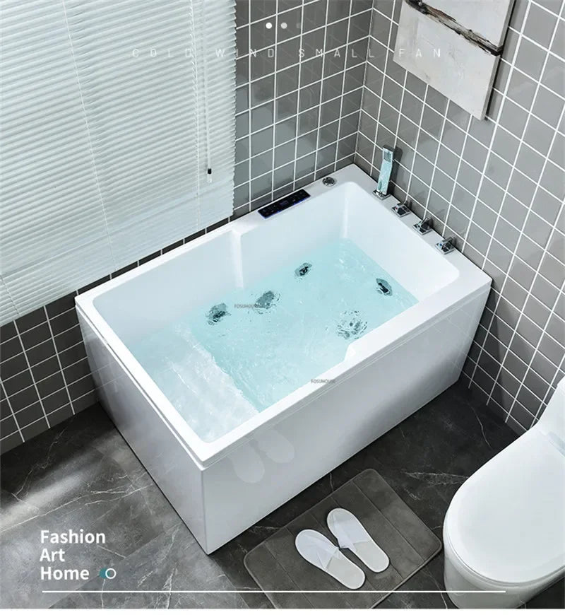 Modern Simple Home Acrylic Massage Bathtub Small Apartment Bathroom Constant Temperature Surfing Jacuzzi With Seat Design K