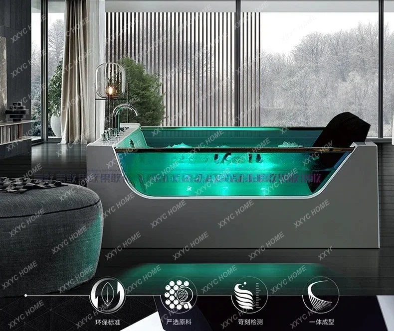 Double Bath Thermostat Heating Light Luxury Surfing Jacuzzi Couple Smart Bath