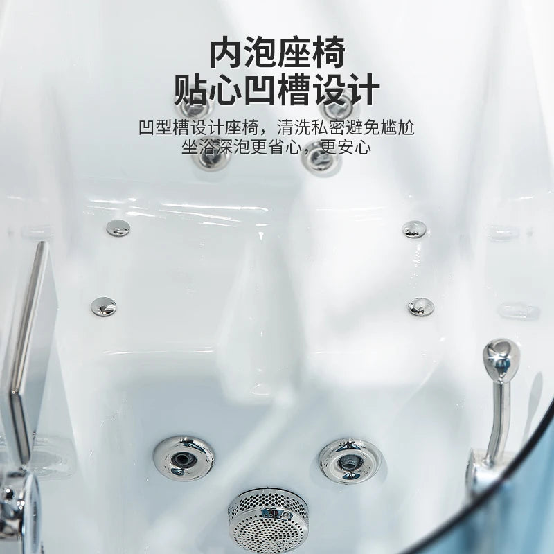 Elderly Walk-in Side Door Accessible Elderly Jacuzzi Home Rehabilitation Sitting Soak for the elderly