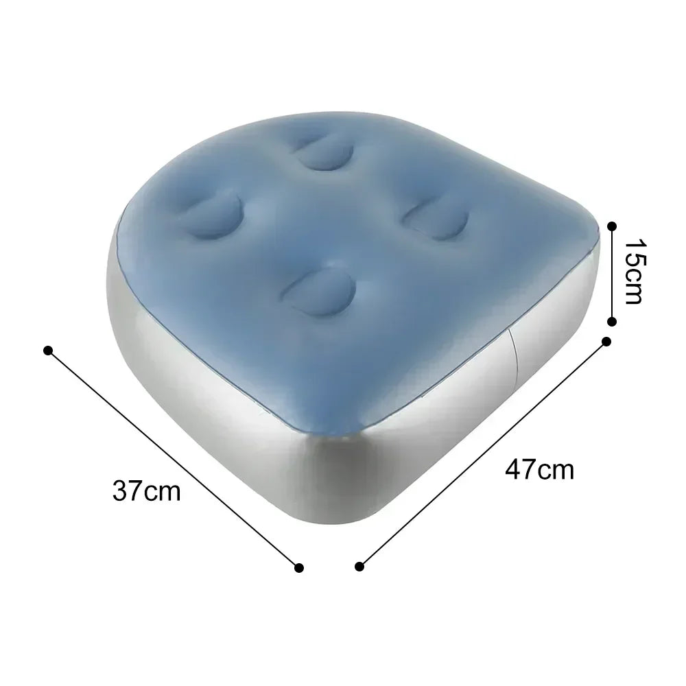 Inflatable Spa Booster Seat Mat Hot Tub SPA Jacuzzi Chair Bathtub Pad Pool Injection Water/Air Cushion Pillow for Bathroom/Car