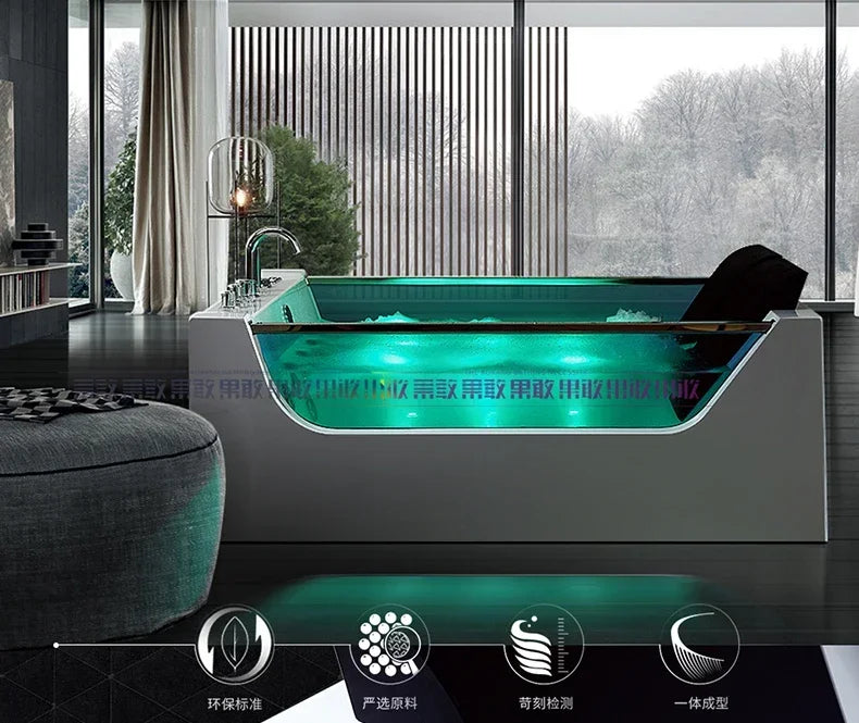 Double Bath Thermostat Heating Light Luxury Surfing Jacuzzi Couple Smart Bath