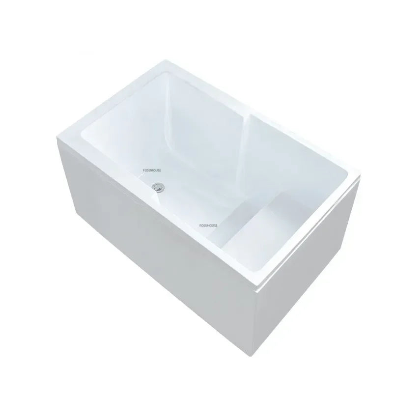 Modern Simple Home Acrylic Massage Bathtub Small Apartment Bathroom Constant Temperature Surfing Jacuzzi With Seat Design K