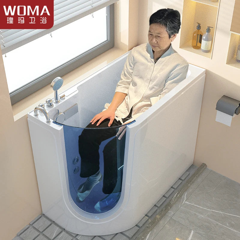Elderly Walk-in Side Door Accessible Elderly Jacuzzi Home Rehabilitation Sitting Soak for the elderly