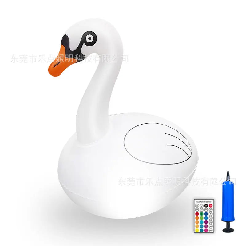 Swan Floating Pool Powered Lights Solar RGB Inflatable LED Swimming Pool Lights for Spa Patio Wedding Party Beach Decorations