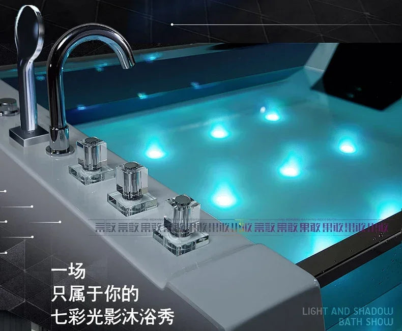 Double Bath Thermostat Heating Light Luxury Surfing Jacuzzi Couple Smart Bath