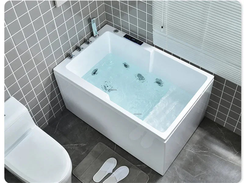 Modern Simple Home Acrylic Massage Bathtub Small Apartment Bathroom Constant Temperature Surfing Jacuzzi With Seat Design K