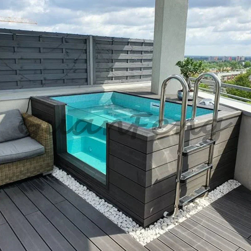 Hot Jacuzzi Pool Outdoor Rooftop Luxury Above Pool