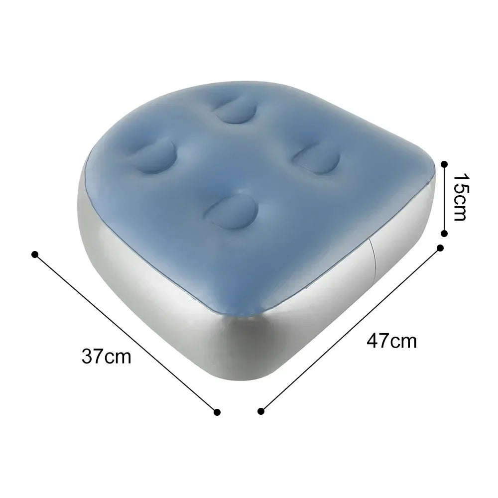 Inflatable Spa Booster Seat Mat Hot Tub SPA Jacuzzi Chair Bathtub Pad Pool Injection Water/Air Cushion Pillow for Bathroom/Car