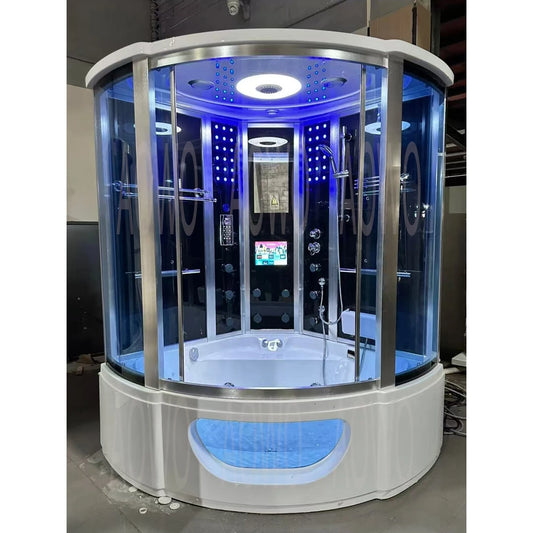 Hot Tub Whirlpool Room Hot Tub Exterior Jacuzzis Steam Room Spa Bathtubs Led Light Therapy Enclosure Steam Shower Cabin Bath