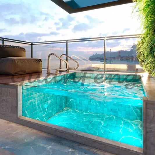 Hot Jacuzzi Pool Outdoor Rooftop Luxury Above Pool