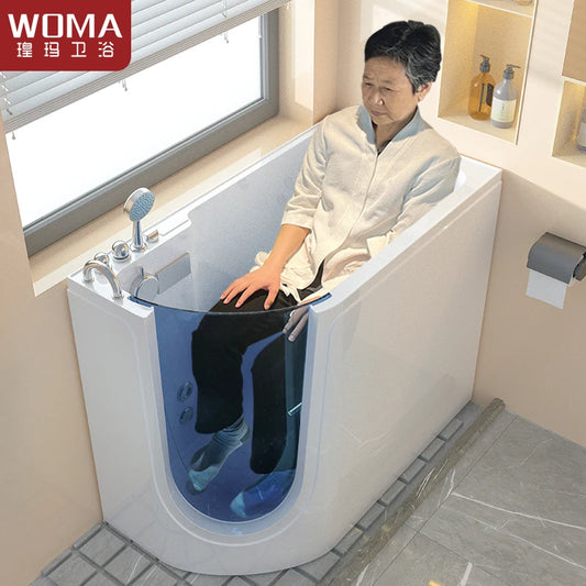 Elderly Walk-in Side Door Accessible Elderly Jacuzzi Home Rehabilitation Sitting Soak for the elderly