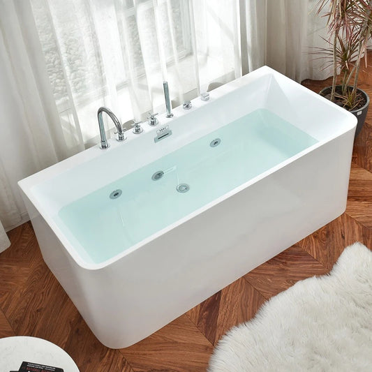 Hotel Home Adult Free-standing Acrylic Toilet Bathroom Deep Soaking Bath Small Unit Surf Jacuzzi